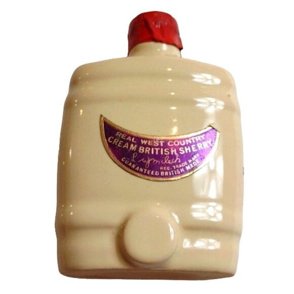 Three Small Ceramic Flasks Sealed Vintage - Picture 7 of 11